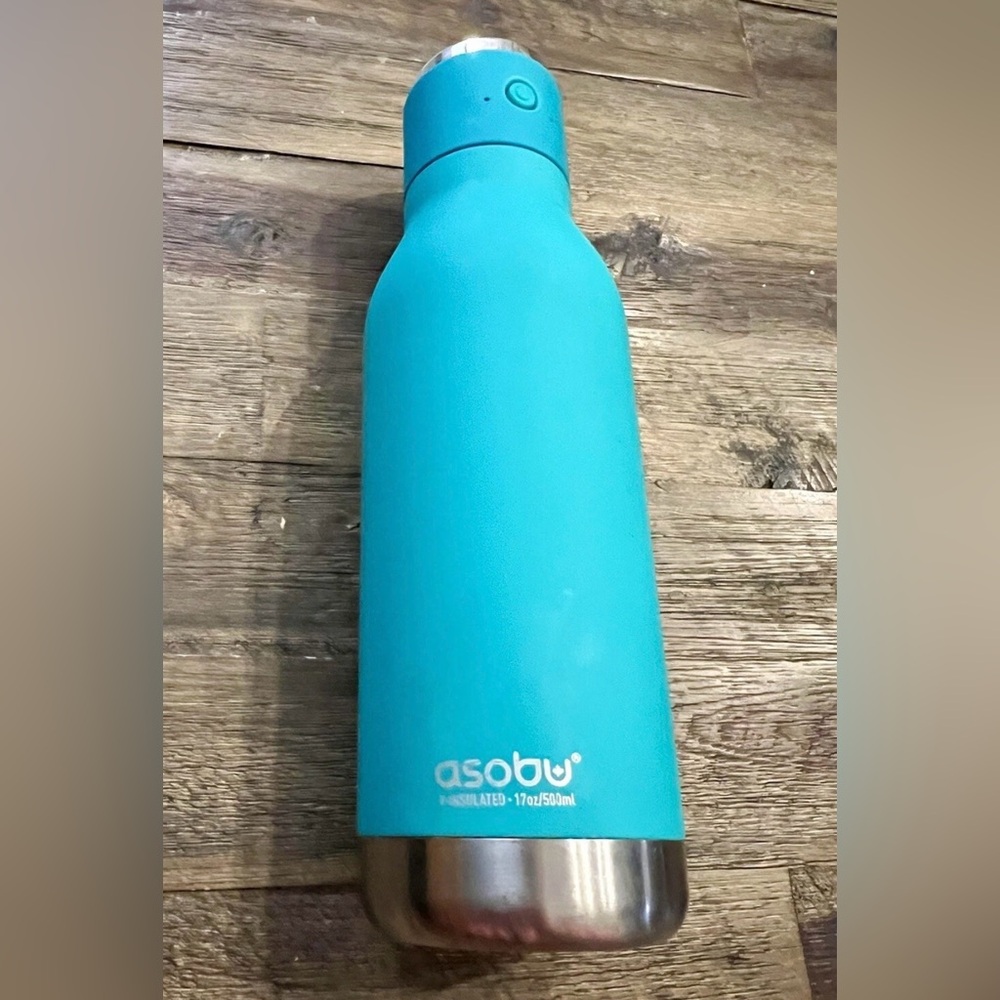 Asobu Bluetooth Speaker Stainless Steel Water Bottle - Teal Blue